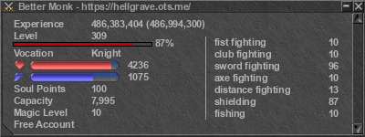 Signature for player Better Monk