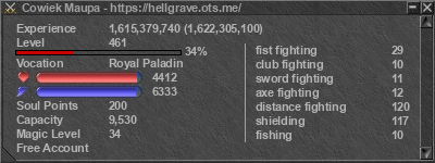 Signature for player Cowiek Maupa