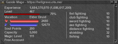 Signature for player Gande Mage