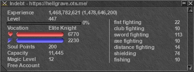 Signature for player Indebt