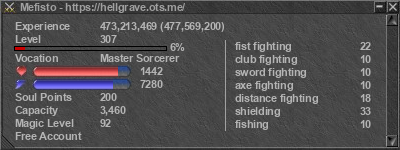 Signature for player Mefisto