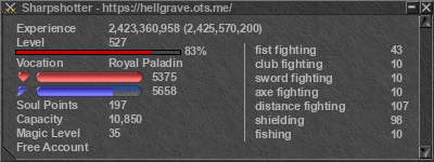 Signature for player Sharpshotter