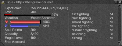 Signature for player Tibia