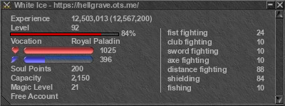 Signature for player White Ice