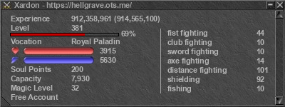 Signature for player Xardon