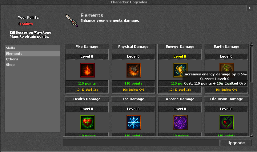 Hero upgrade system showcase